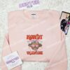 Highland Cow Howdy Valentine Embroidered Shirt, Animal Embroidered Hoodie, Valentine Embroidered Sweatshirt (1)