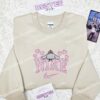 Cinnamoroll Hearts Embroidered Shirt, Sanrio Cartoon Embroidered T Shirt, Valentine Embroidered Hoodie (1)