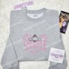 Cinnamoroll Hearts Embroidered Shirt, Sanrio Cartoon Embroidered T Shirt, Valentine Embroidered Hoodie (2)