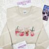 Coffee Love Heart Embroidered Shirt, Favorite Drink Embroidered Hoodie, Valentine Embroidered Sweatshirt (2)