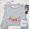 Coffee Love Heart Embroidered Shirt, Favorite Drink Embroidered Hoodie, Valentine Embroidered Sweatshirt (3)