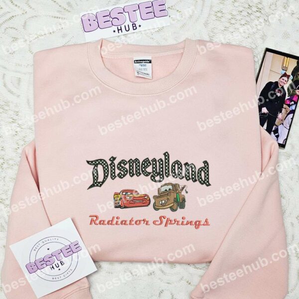 Disneyland Cars Embroidered Shirt, Pixar Cars Embroidered Hoodie, Disney Characters Embroidered Sweatshirt (1)