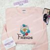 Donald Duck Friends Embroidered Shirt, Disney Characters Embroidered Hoodie, Cartoon Embroidered Sweatshirt (2)