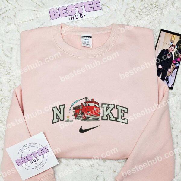 Firefighter Embroidered Shirt, Pixar Cars Embroidered Hoodie, Disney Characters Embroidered Sweatshirt (1)