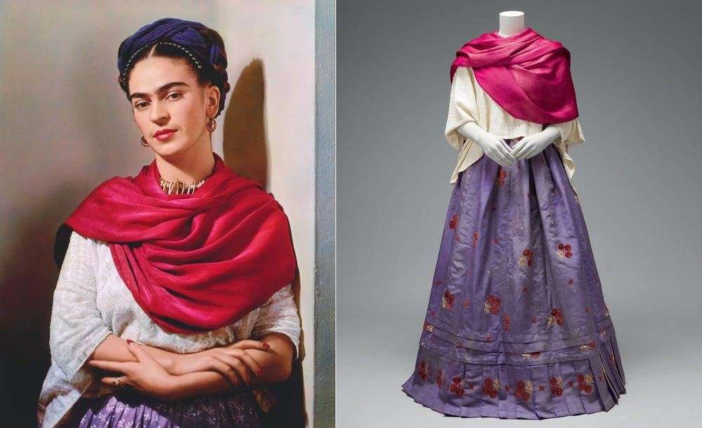 Her outfits always had embroidery elements on them.