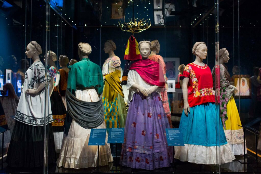 Precious collection of dresses worn by Frida Kahlo.