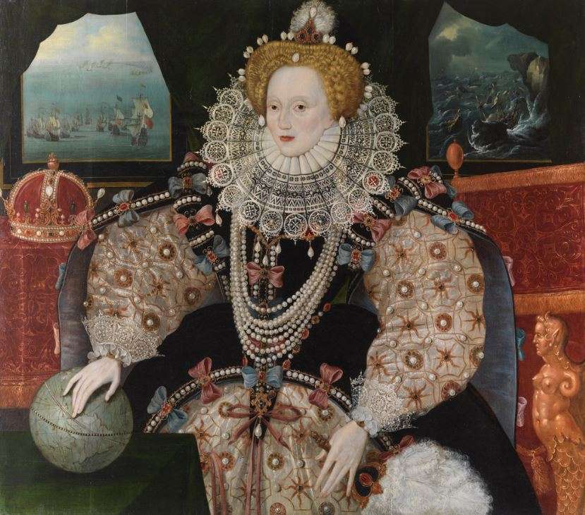 Queen Elizabeth I's outfits always had rich embroidery and beading.