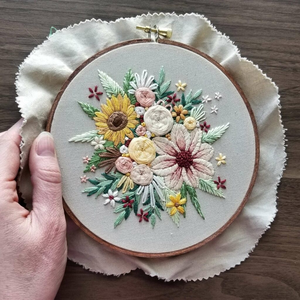 With handmade embroidery designs, there is no such thing as a duplicate.