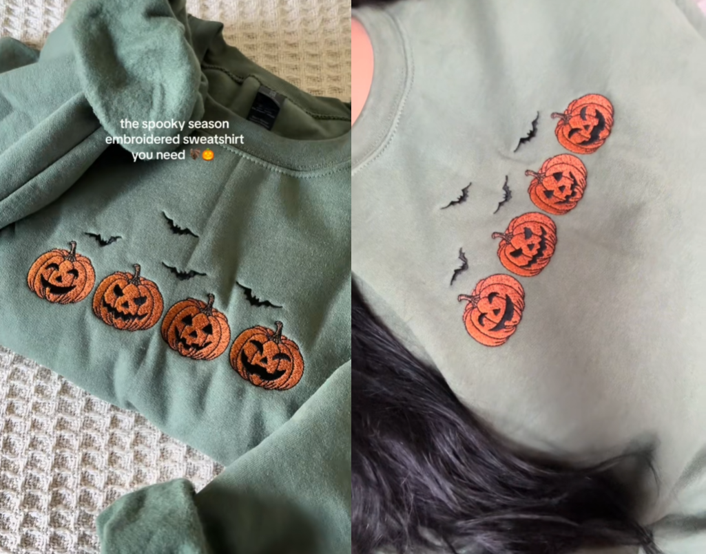 8o98 Halloween embroidered shirts are a stylish alternative to costumes.