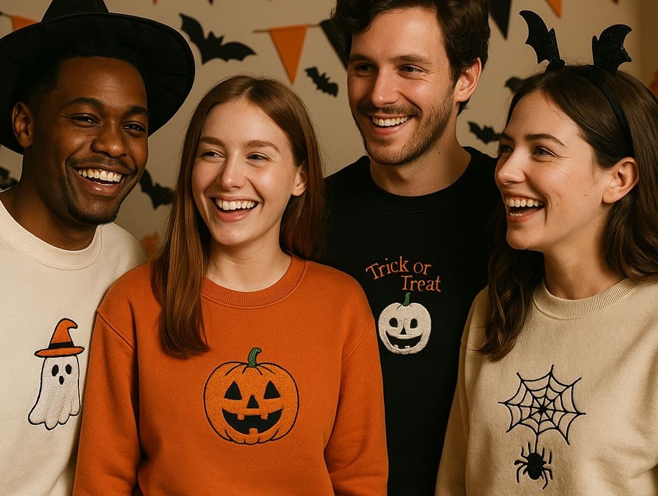 No Costume Needed: An Embroidered Halloween Sweatshirt Is All You Need for a Chill but Spooky Outfit