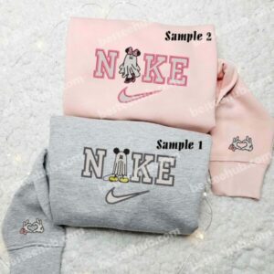 Mickey And Minnie Ghost Disney Characters Embroidered Couples Shirts 1 600x600 Mickey And Minnie Ghost Disney Characters Embroidered Couples Shirts 1 600x600