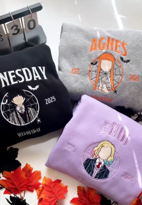reyr Aren't these Wednesday embroidered sweatshirts looking tempting?