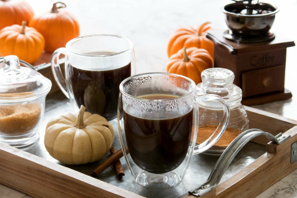 Pumpkin spice coffee is a more formal Halloween gift. Pumpkin spice coffee is a more formal Halloween gift choice.