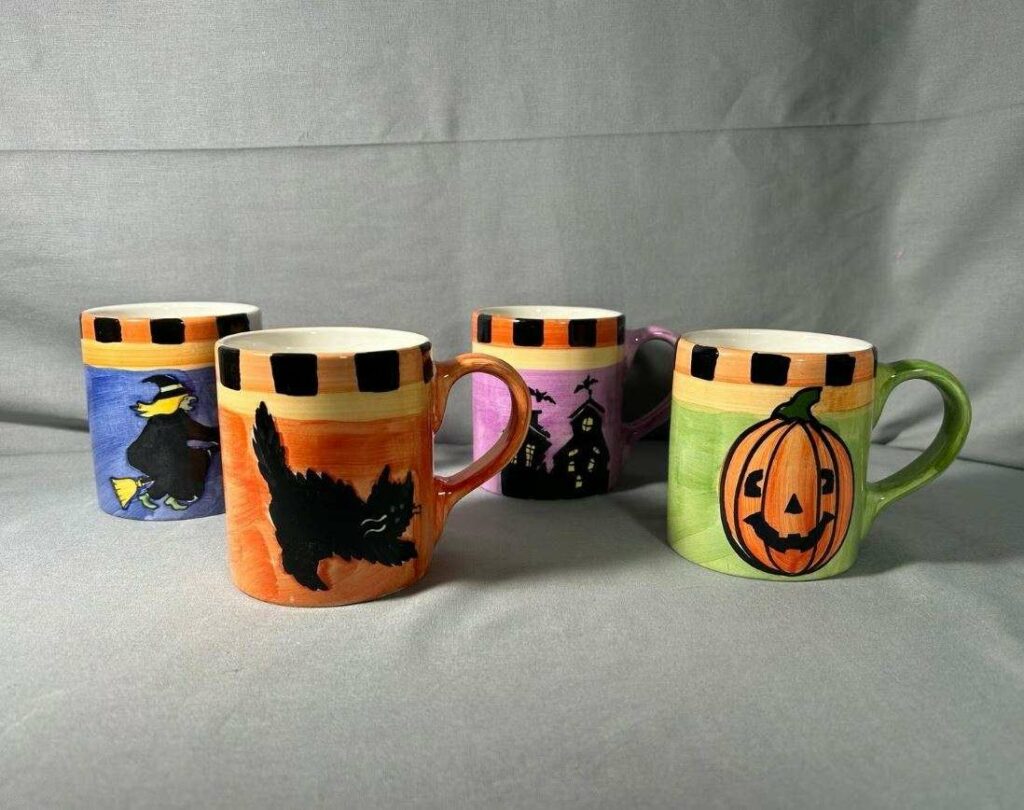 Instead, go for more fun-looking Halloween mugs like these